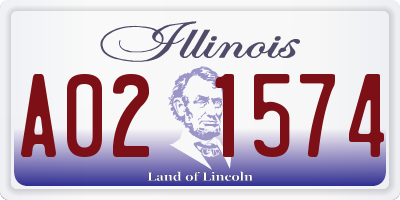 IL license plate A021574