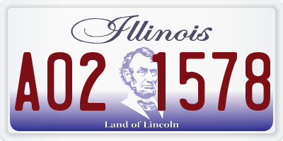 IL license plate A021578