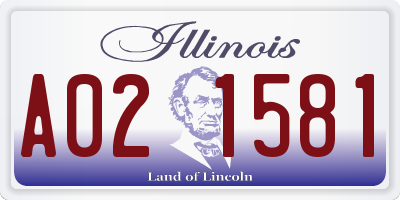 IL license plate A021581