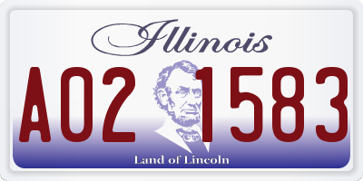 IL license plate A021583