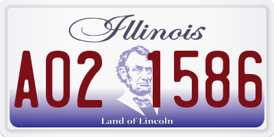 IL license plate A021586