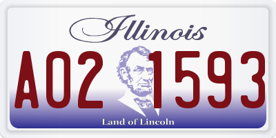 IL license plate A021593