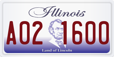 IL license plate A021600