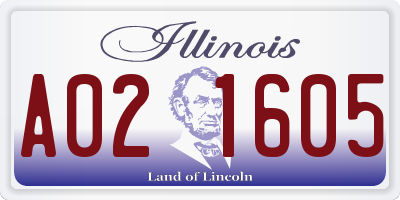 IL license plate A021605