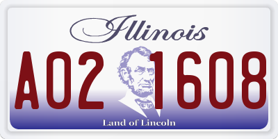 IL license plate A021608