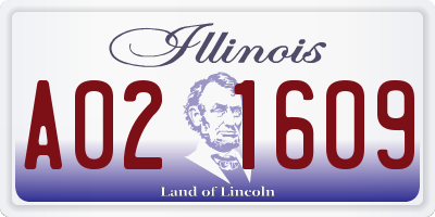 IL license plate A021609