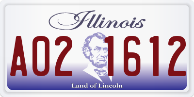 IL license plate A021612