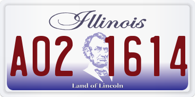 IL license plate A021614