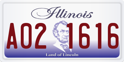 IL license plate A021616