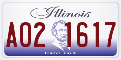 IL license plate A021617