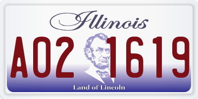 IL license plate A021619