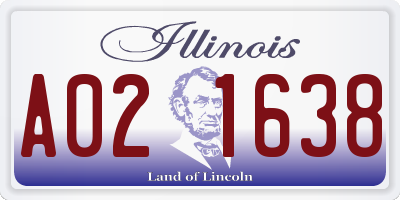 IL license plate A021638