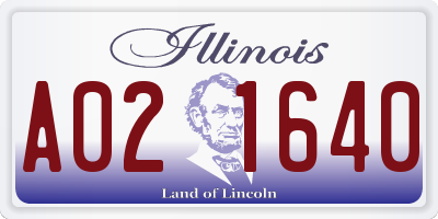 IL license plate A021640