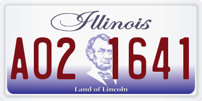 IL license plate A021641