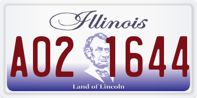 IL license plate A021644