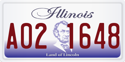 IL license plate A021648