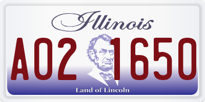 IL license plate A021650
