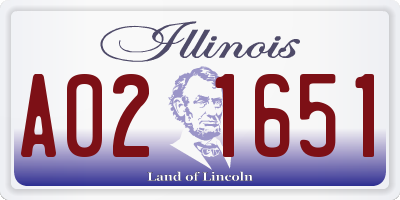 IL license plate A021651