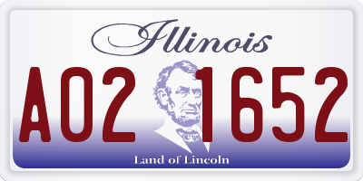 IL license plate A021652