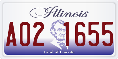 IL license plate A021655