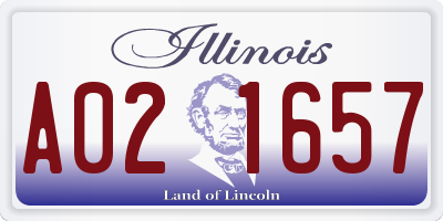 IL license plate A021657