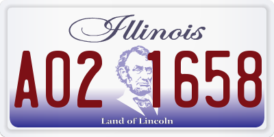 IL license plate A021658