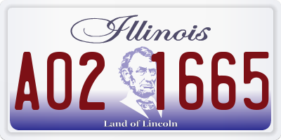 IL license plate A021665
