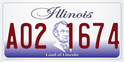 IL license plate A021674