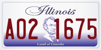 IL license plate A021675