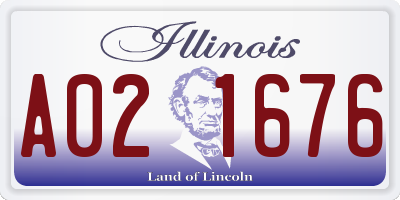 IL license plate A021676