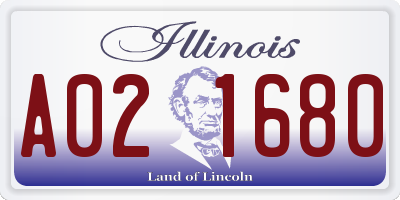 IL license plate A021680