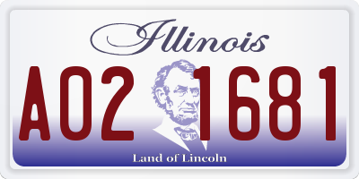 IL license plate A021681