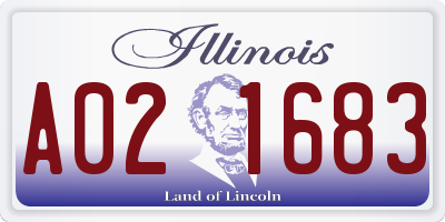 IL license plate A021683