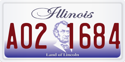 IL license plate A021684