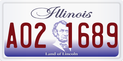 IL license plate A021689