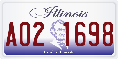IL license plate A021698