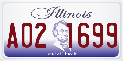 IL license plate A021699
