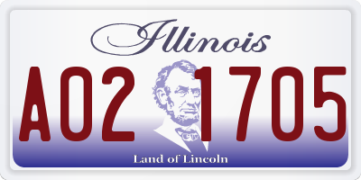 IL license plate A021705