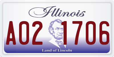IL license plate A021706