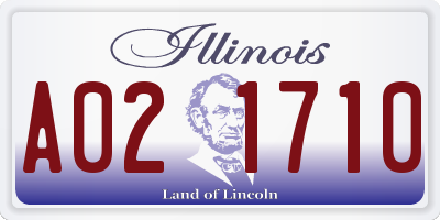 IL license plate A021710