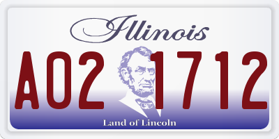 IL license plate A021712