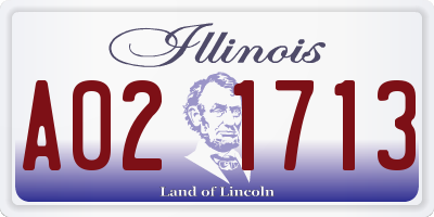 IL license plate A021713