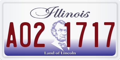 IL license plate A021717
