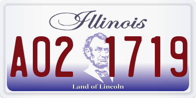 IL license plate A021719