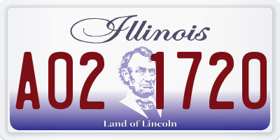 IL license plate A021720