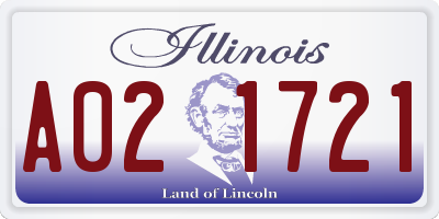 IL license plate A021721