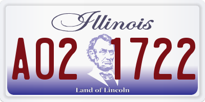 IL license plate A021722