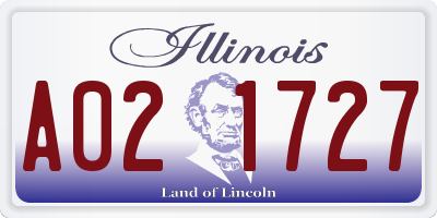 IL license plate A021727