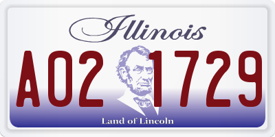 IL license plate A021729