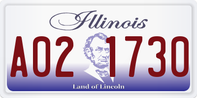 IL license plate A021730